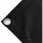 High-strength PVC tarpaulin box cover, 650g/sq.m. Black. Eyelets 40 mm - cod.CMPVCN-40T