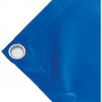 High-strength PVC tarpaulin box cover, 650g/sq.m Waterproof. Blue. Eyelet 40 mm - cod.CMPVCBL-40T