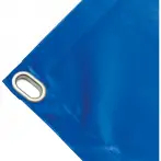 High-strength PVC tarpaulin box cover, 650g/sq.m  Waterproof. Blue. Eyelet 40x20 mm - cod.CMPVCBL-40O