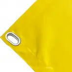 High-strength PVC tarpaulin box cover, 650g/sq.m Waterproof. Yellow. Oval eyelets 40x20 mm - cod.CMPVCG-40O
