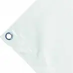 High-strength PVC tarpaulin box cover, 650g/sq.m Waterproof. White. Round eyelets 23 mm - cod.CMPVCB-23T