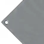 High-strength PVC tarpaulin box cover, 650g/sq.m  Waterproof. Grey. Round eyelets 23 mm - cod.CMPVCGR-23T