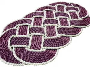 Hand woven rope doormat. LIPARI model - cod.ZB583BC