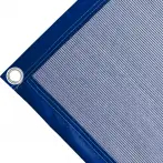 Tearproof polyethylene tarpaulin box cover, 170 gr/sq.m blue. Round eyelets 40 mm  - cod.CMBV170B-40T