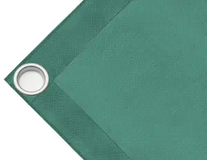 High-strength PVC tarpaulin box cover, 280g/sq.m  Microperforated sheet, not waterproof.  green. Eyelets 40 mm - cod.CMHSKV-40T
