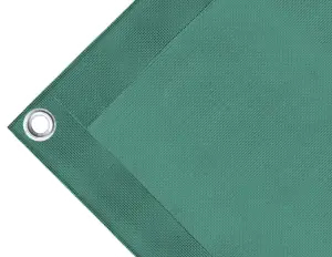 High-strength PVC tarpaulin box cover, 280g/sq.m Microperforated sheet, not waterproof.  green.  Round eyelets 23 mm - cod.CMHSKV-23T